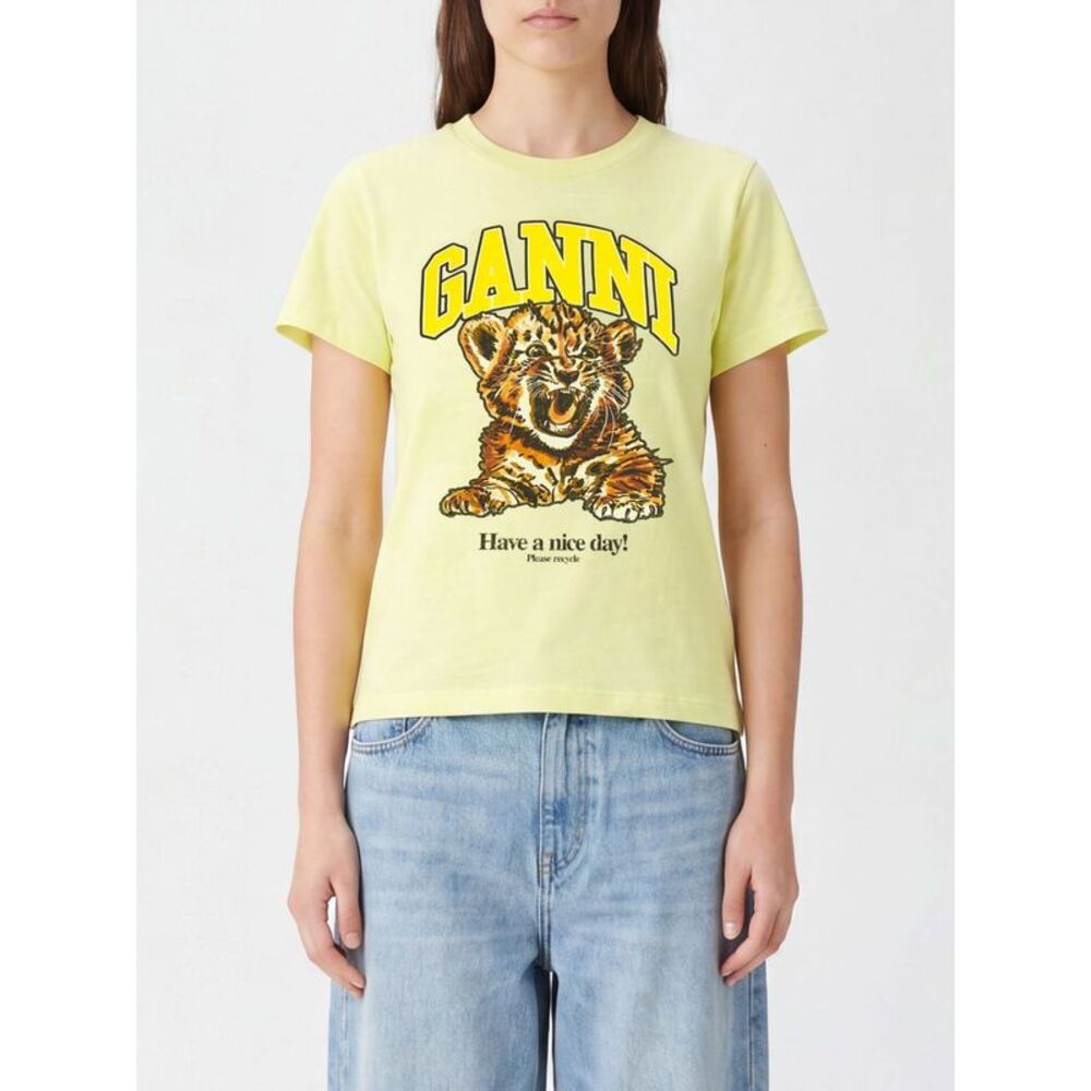 Ganni T-Shirt Woman Green